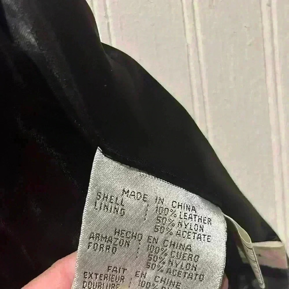 Sienna Studios Y2K leather zip front pocket vest sz. Med. bikercore goth punk - Picture 5 of 6